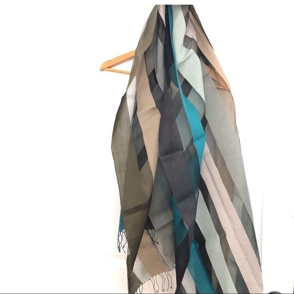 GUDRUN GRENZ SILK WRAP/SCARF, SILK SCARF - Picture 2 of 8